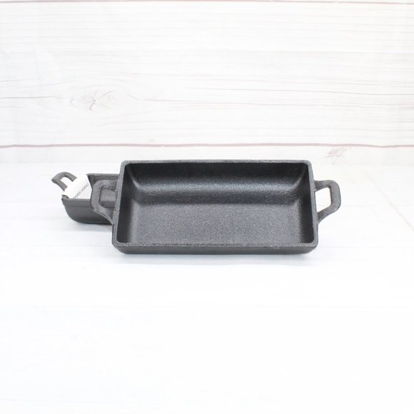 NEW Sharper Image Set of 2 Pre-Seasoned 7" Mini Cast Iron Rectangular Baker Pan - Picture 6 of 10